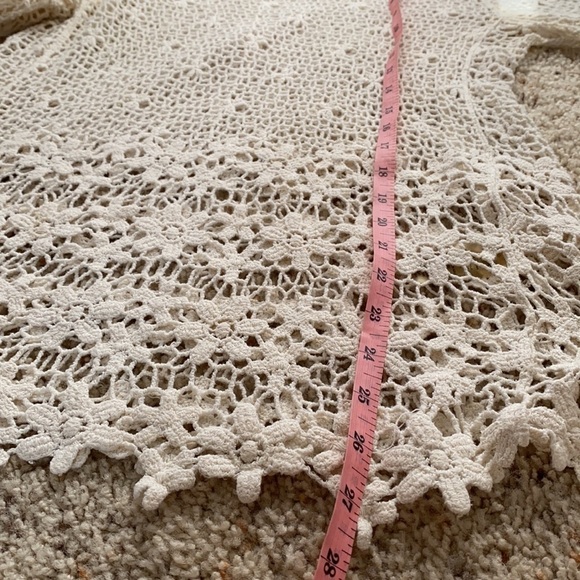 VILA Crochet Cream Flowers Top S/M - Picture 8 of 9